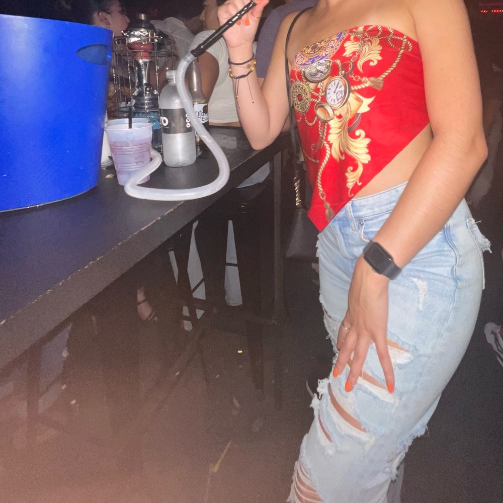 Fashion Nova Red Scarf Top